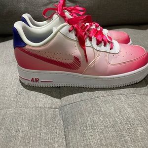 Pink Nike Air Force ones